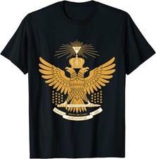NOVO LIMITADO Camiseta Masculina 33º Grau Maçônico Rito Escocês Wings Up Dia dos Pais comprar usado  Enviando para Brazil