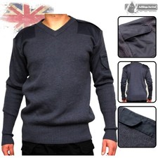 Sweter Męski Wełniany Oryginalny British Army RAF Dekolt w serek Bluza wojskowa na sprzedaż  PL