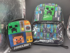 Mochila e lancheira infantil Minecraft Creeper 17,5" comprar usado  Enviando para Brazil