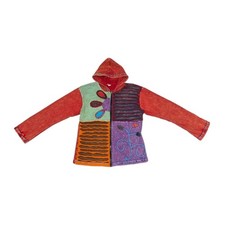Chaqueta De Colección Y2K Rising International Hippie Patchwork Con Capucha Naranja Floral segunda mano  Embacar hacia Mexico