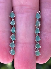 Silver emerald peardrop for sale  BRIGHTON