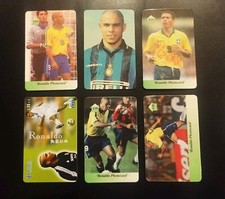 LOTE DE 6 TARJETAS TELEFÓNICAS RONALDO NAZARIO DE LIMA BRASIL INTER MILAN REAL MADRID RARO segunda mano  Embacar hacia Mexico