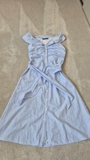 Zara blue pinstriped for sale  CROWBOROUGH