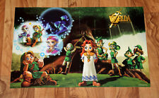 1998 The Legend of Zelda Ocarina of Time raro pequeno pôster 40x26cm GameCube N64  comprar usado  Enviando para Brazil