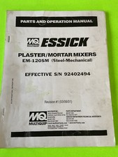 Essick plaster mortar for sale  Forest City
