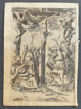Stampa antica crocifissione usato  Roma
