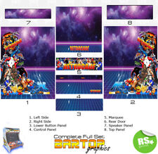 Adesivos gráficos arcade retrô v3 bartop conjuntos completos/metade arte arcade comprar usado  Enviando para Brazil