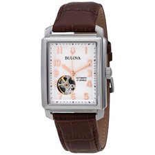 Relógio masculino Bulova Sutton automático prata mostrador branco 96A268 comprar usado  Enviando para Brazil