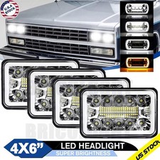 4 peças 4x6" faróis LED DRL feixe Hi/Lo para Chevrolet R2500 Suburban 1989-1991 A comprar usado  Enviando para Brazil