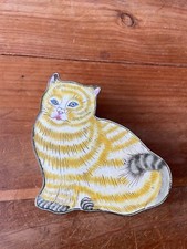 Kyckelhahn Imports esmalte pintado à mão em cobre gato gatinho bugiganga caixa de joias comprar usado  Enviando para Brazil
