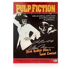 Pôster de filme de pulp fiction assinado por Uma Thurman e John Travolta comprar usado  Enviando para Brazil