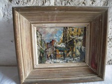 Huile panneau scene d'occasion  Pierrelaye