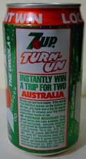 1992 12 oz.  LATA 7UP (TURN-UN WIN A TRIP TO AUSTRALIA) TOPO VAZIO ABERTO! comprar usado  Enviando para Brazil