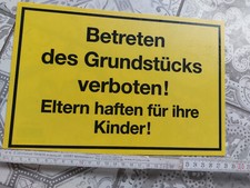 Schild betreten grundstück gebraucht kaufen  Königswartha