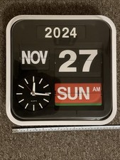 Relojes de Pared Retro Abatibles Grandes Cuarzo con Día, Fecha, Año y Hora LEER DESCRIPCIÓN segunda mano  Embacar hacia Mexico