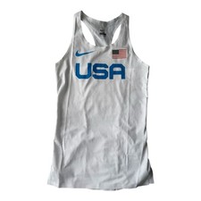 Nike Pro Elite Team EUA corrida atletismo branco azul tamanho XS-alto comprar usado  Enviando para Brazil