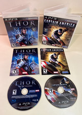 Lote PS3 Thor (Chris Hemsworth), Capitão América (Chris Evans), Completo, Testado comprar usado  Enviando para Brazil