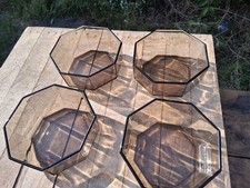 Vintage arcoroc smoked for sale  MALDON