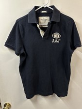 Camisa polo masculina de futebol de rugby Abercrombie Fitch preta muscular, usado comprar usado  Enviando para Brazil