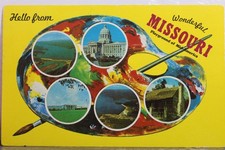 Cartão postal antigo vintage Missouri MO Playground of America Hello cartão vista padrão comprar usado  Enviando para Brazil