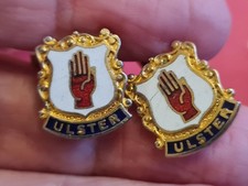 abotoaduras esmaltadas vintage ulster fabulosa metal qualidade superior comprar usado  Enviando para Brazil
