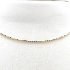 Colar corrente elos caixa espelho veneziano ouro 14k 18 pol. 1 mm Itália novo comprar usado  Enviando para Brazil