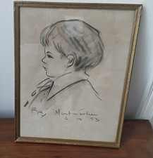 Dessin vintage portrait d'occasion  Cahors