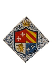 Piastrella ceramica stemma usato  Albissola Marina