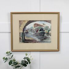 Narrowboat original watercolou for sale  LINCOLN