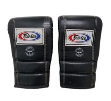 Luvas de kickboxing Fairtex Muay Thai, couro genuíno preto tamanho médio comprar usado  Enviando para Brazil