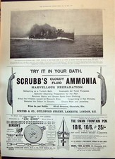 Estampa antiga 1900 Tornado barco destruidor navio víbora Scrubb'S Ammonia Bensonsons 20º comprar usado  Enviando para Brazil