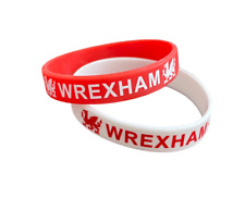 Pulseiras de borracha de silicone WREXHAM torcedor de futebol vendedor do Reino Unido, usado comprar usado  Enviando para Brazil