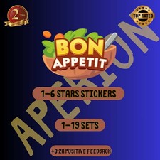 Cartões adesivos Bon Apetit Mono_Poly 1-6 estrelas rápidos e baratos comprar usado  Enviando para Brazil