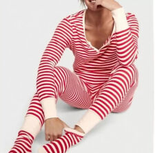 Conjunto de pijama térmico longo Victoria Secret listrado vermelho branco bengala doce #1304-2 comprar usado  Enviando para Brazil