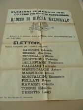 Manifesto elezioni collegio usato  Santena