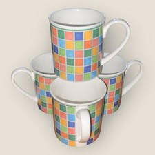 Villeroy Boch Twist Alea Limone 4x kubki wysokość 4" wielokolorowa mozaika doskonała na sprzedaż  Wysyłka do Poland