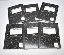 Usado, Lote de 6 Notebooks de Composição iScholar 9,75" x 7,5" 200 Páginas Mármore Preto comprar usado  Enviando para Brazil