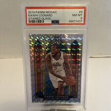 Vitral Panini Mosaico Kawhi Leonard #8 PSA 8 2019-20 comprar usado  Enviando para Brazil