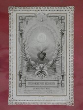 Image pieuse canivet dentelle une communion fervente ceci est mon corps letaille, usado comprar usado  Enviando para Brazil