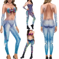 Macacão de banho feminino padrão 3D comprimento total surf mergulho UPF 50+ maiô comprar usado  Enviando para Brazil