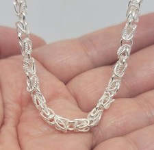 Pulseira de colar de prata esterlina 925 corrente turca alta qualidade 4mm tamanho 7"~30", usado comprar usado  Enviando para Brazil
