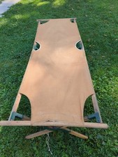 Berço dobrável vintage de madeira exército acampamento 77x23 comprar usado  Enviando para Brazil