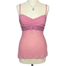 cami vintage Y2K coral rosa malha frisada tamanho grande, usado comprar usado  Enviando para Brazil