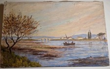 Huile toile scene d'occasion  Saint-Denis-de-Pile