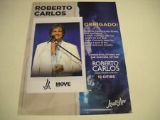 Usado, Pôster promocional Roberto Carlos e Farruko 2 lados 2022 anúncio PARABÉNS sucesso da turnê comprar usado  Enviando para Brazil