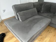 Grey leather corner for sale  LEICESTER