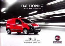 248664) Fiat Fiorino - Preisliste & Extras - Prospekt 01/2016 comprar usado  Enviando para Brazil