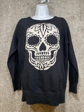 Suéter Pullover TORRID Para Mujer 00 Negro Tejido Grande Boho Azúcar Calavera Gráfico segunda mano  Embacar hacia Mexico