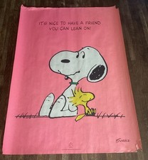 Pôster PEANUTS Snoopy Woodstock Lean Original Vintage Schulz Hallmark “1958”, usado comprar usado  Enviando para Brazil