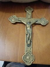 Crocifisso ottone vintage usato  Cosenza
